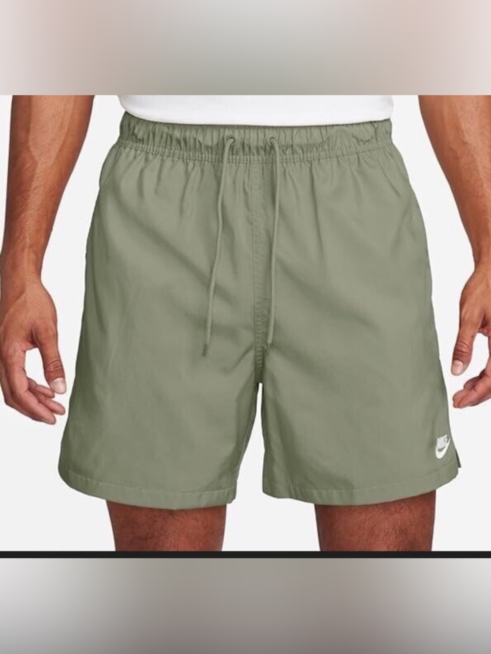Nike Men's Olive Green Athletic Shorts